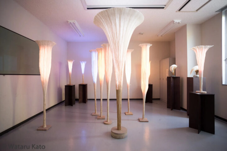 鳩山クラフトフェア2014にて竹あかりを展示